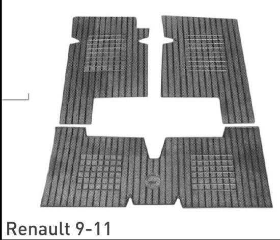 Dekoratif Kauçuk Paspas Renault R9-R11 Siyah resmi