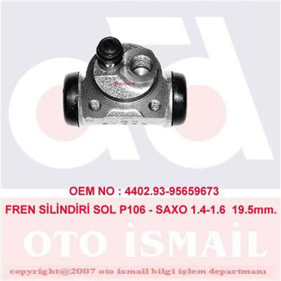 Fren Silindiri Sol Peugeot 106 1.3-1.4-1.6 92-01 Saxo 1.0-1.1-1.4-1.6-1.5d 96-03 resmi