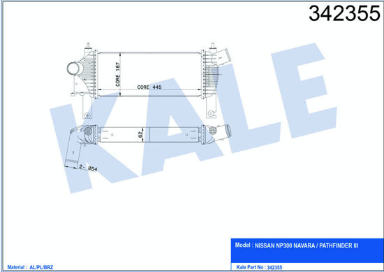 Turbo Radyatörü Intercooler Nıssan Navara-Pathfınder Al-Pl-Brz resmi