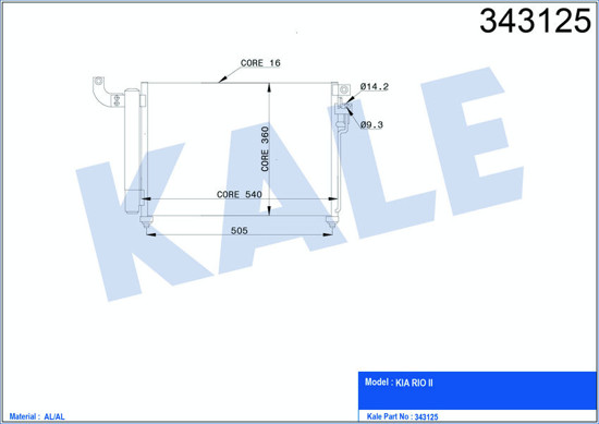 Klima Radyatörü Kondenser Kıa Rio Iı Al-Al resmi