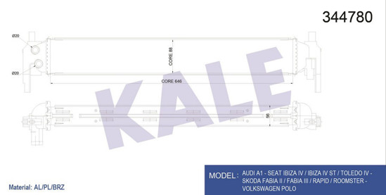 Turbo Radyatörü Intercooler Polo 1.2 Tsi 11/09 Al/Pl/Brz resmi