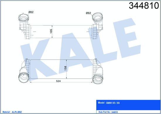 Turbo Radyatörü Intercooler X5 E70-F15-F85 X6 E71-E72 resmi