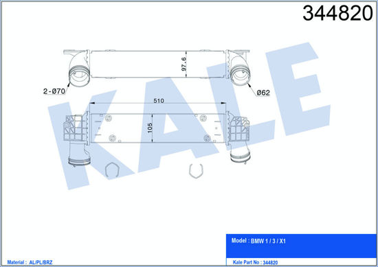 Turbo Radyatörü Intercooler Bmw 1 E81-E82 3 E90-E91-E92-E93 X1 E84 resmi