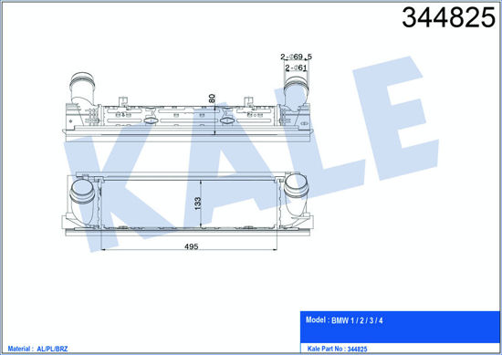 Turbo Radyatörü Intercooler Bmw Serisi 1/3 06/11 resmi