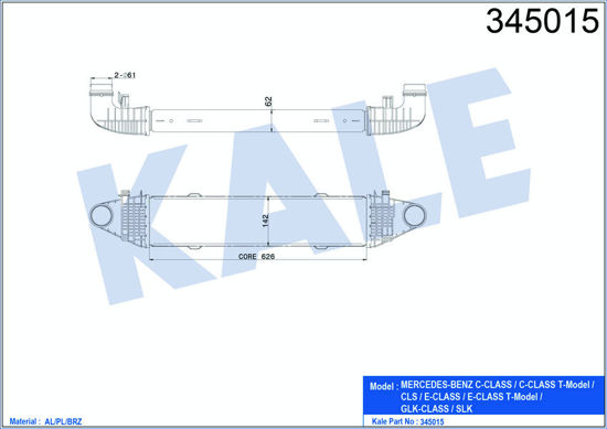 Turbo Radyatörü Intercooler Mercedes C W204-S204 Cls C218-E218 E W212 Glk X204 resmi