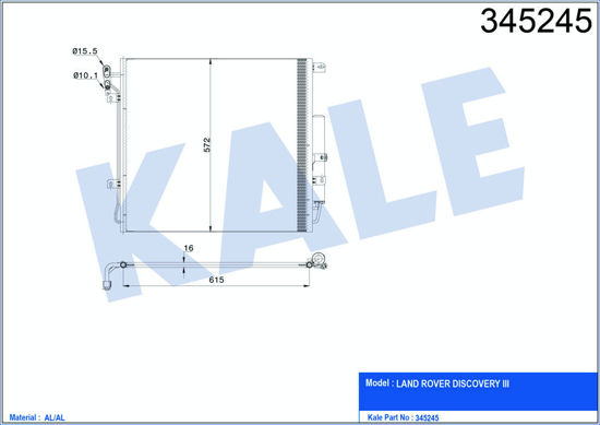 Klima Radyatörü Kondenser Landrover Dışcovery Iıı-Dışcovery Iv 4.0i V6-4.4i V8 0 resmi