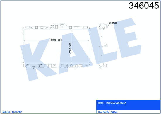 Su Radyatörü Al/Pl/Brz Corolla resmi