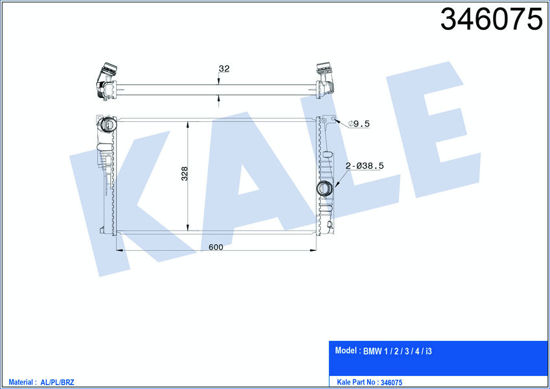 Su Radyatörü Al/Pl/Brz 1-2-3-4-İ3 resmi