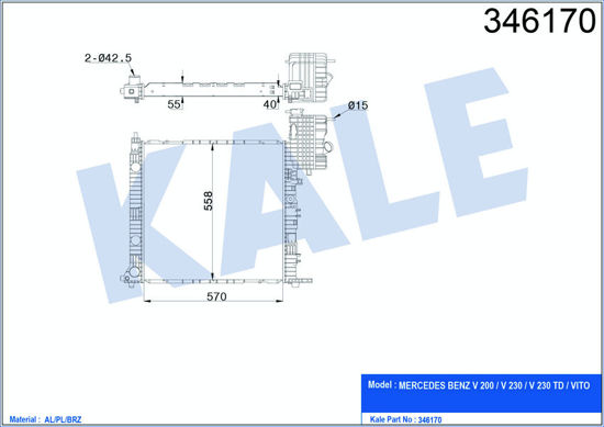 Su Radyatörü Al/Pl/Brz V-Class-Vıto W638 96 resmi