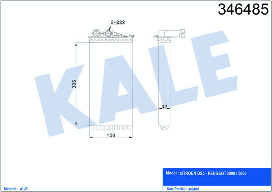 Kalorifer Radyatörü Cıtroen Ds5 Peugeot 3008-5008 resmi