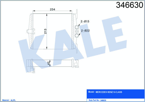 Kalorifer Radyatörü Mercedes Benz S Class Al-Mknk resmi