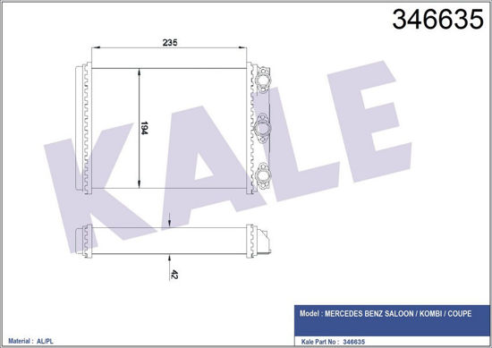 Kalorifer Radyatörü Mercedes W124 87-93 S124 87-92 C124 87-92 resmi