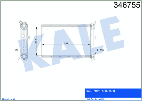 Kalorifer Radyatörü Bmw 1 E81-E87 04-12 -Bmw 1 Coupe E82-E88 07 Bmw 3 E90-E91 05 resmi