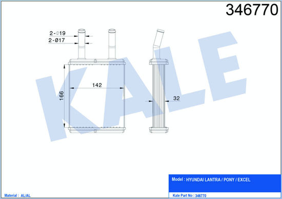 Kalorifer Radyatörü Brazing Excell 163x148x42 resmi