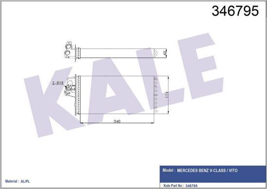 Kalorifer Radyatörü Mercedes W638 Vıto 113-114-108-112 2.2 96-03 345x182x42 resmi