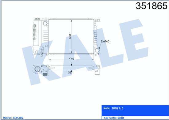 Su Radyatörü Al/Pl/Brz 3 E36 90 -5 E34 89 95 resmi