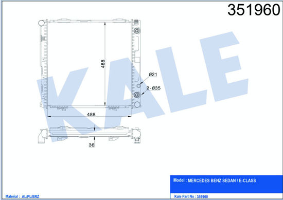 Su Radyatörü Al/Pl/Brz E200-220 W124 92 95 resmi