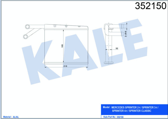 Kalorifer Radyatörü Sprınter 2t-3t-4t W901-W905 00 resmi