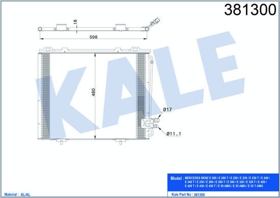 Klima Radyatörü Kondenser Mercedes Benz E200-E220-E230-E240-E250-E280-E300-E320- resmi