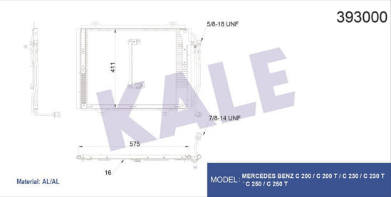 Klima Radyatörü Kondenser Mercedes Benz C200-C200-C230-C230t-C250-C250t Al-Al 59 resmi