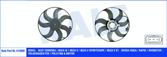 Fan Motoru Pervaneli Polo-Cordoba 02-09 Ibıza Iv-V-Fabıa 99-08 1.2-1.4 16v-1.6 1 resmi