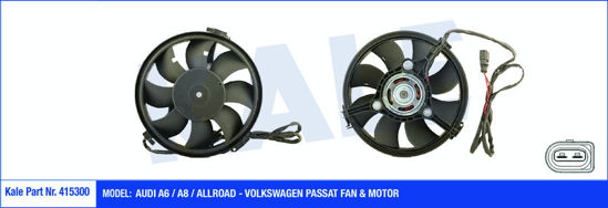 Fan Motoru Davlumbazlı Audi A6-A8-Allroad-Vw Passat 300w-280mm resmi