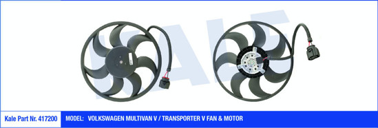 Fan Motoru Davlumbazlı Sol Vw Multıvan V-Transporter V 450w-420mm resmi