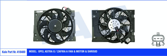 Fan Motoru Davlumbazlı Astra G-Zafıra 99 160w-295mm resmi