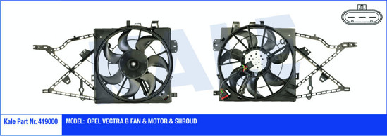 Fan Motoru Davlumbazlı Vectra B 96-01 240-160w-390mm resmi