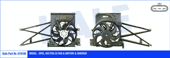 Fan Motoru Davlumbazlı Vectra B 1.6-1.8-2.0-2.5 120w-310mm resmi