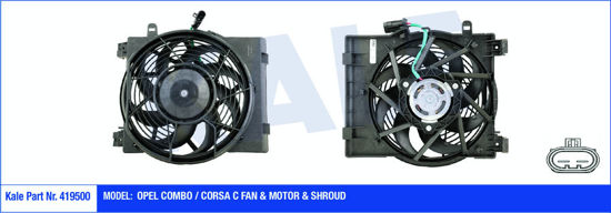 Fan Motoru Davlumbazlı Corsa C 1.0-1.2-1.4-1.8 00 Combo 1.6 01 170w-294mm resmi