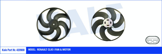 Fan Motoru Pervaneli Clio I 260w-380mm Davlumbaz Yok resmi