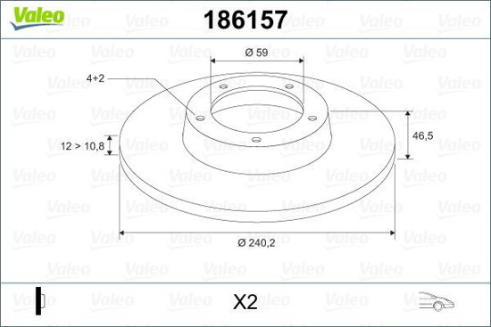 Ön Fren Aynası Uno 70 240.5x12x4dl resmi