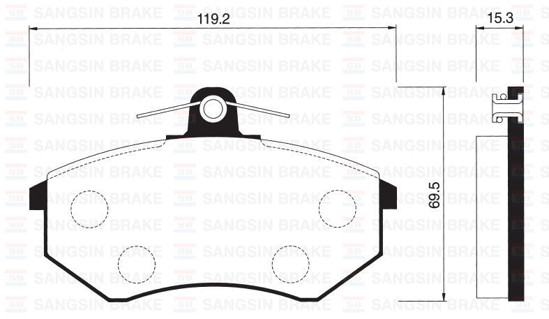 Ön Balata İnce Golf Iı Iıı Polo Classıs 95 Passat Cordoba Caddy 95/1.04 Ibıza To resmi