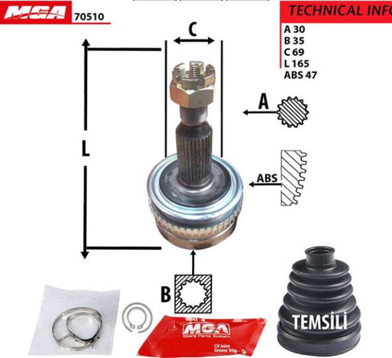 Aks Kafa Dış (Abslı)-(Mıtsubıshı: L200 06>13 "4wd Mt-At" ) resmi