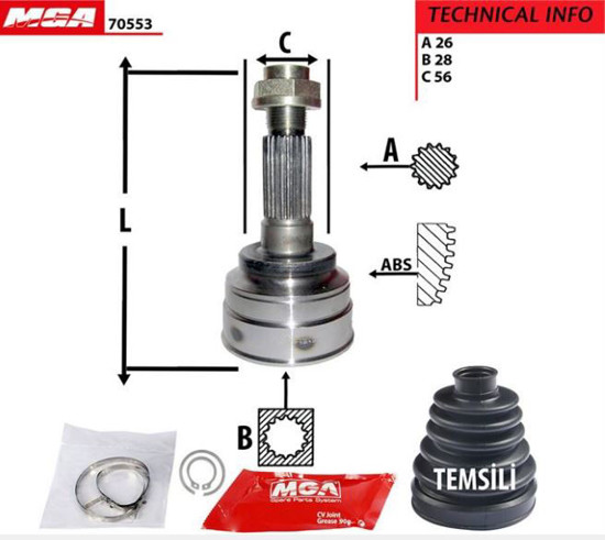 Aks Kafa Dış-(Mazda: 323-Famılya 98>02 "15-1.6 Zl" ) resmi