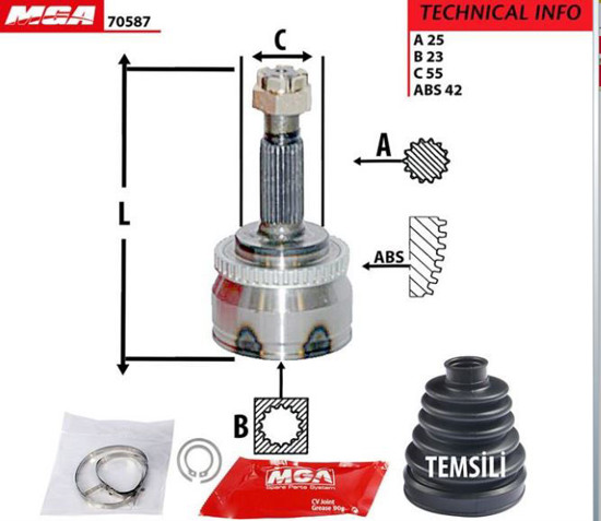 Aks Kafa Dış-(Abslı)-(Nıssağ: Almera 03>> "1.5 Dcı Dışel"-1.8 Benzinlı" ) (25x23 resmi