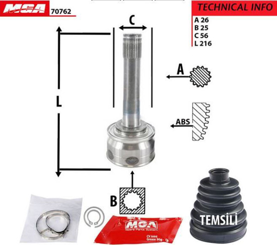 Aks Kafa Dış-(Mıtsubıshı: Pajero 98>10 "2.5td" ) resmi