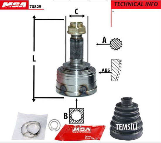 Aks Kafa Dış-(Honda: Cıviç  96>00 )  (26x28x55) resmi