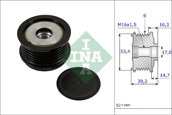 Alternator Kasnagı (39.2mm) Cmax-Fıesta Vı-Focus Iıı-Kuga Iı-Transit-Connect-Cou resmi