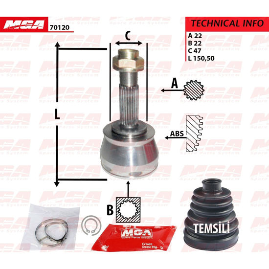 Aks Kafası (Fiat: Palio Albea Benzinlı 1.2 1.6 16v 02-) 22*22*47 resmi