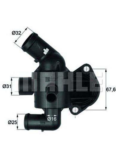 Termostat Komple 87c Caddy Golf Jetta Passat Tıguan Leon Octavıa A3 2.0 Tdı Cffa resmi