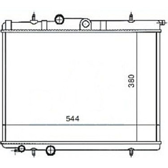 Su Radyatoru Peugeot:206 1.4 1.6 00-08 Ac 380x544x23 resmi