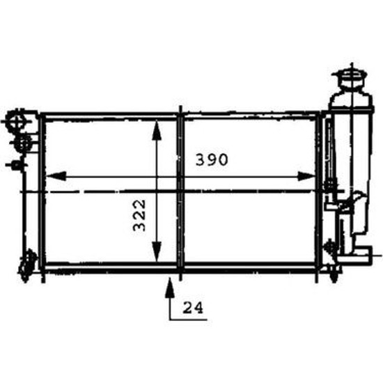 Su Radyatoru Peugeot:106 Iı 96-99 1.4 Tu3jp 1.6 Tu5jp Nac 532x322x23 resmi