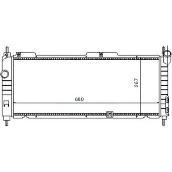 Su Radyatoru Opel:Corsa Combo 1.2 1.4 93-02 Ac 680x267x23 resmi