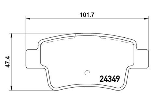 Fren Balatası Arka (Fiat: Grande Punto 10/05-/Opel: Corsa D 1.7cdtı 06-) resmi