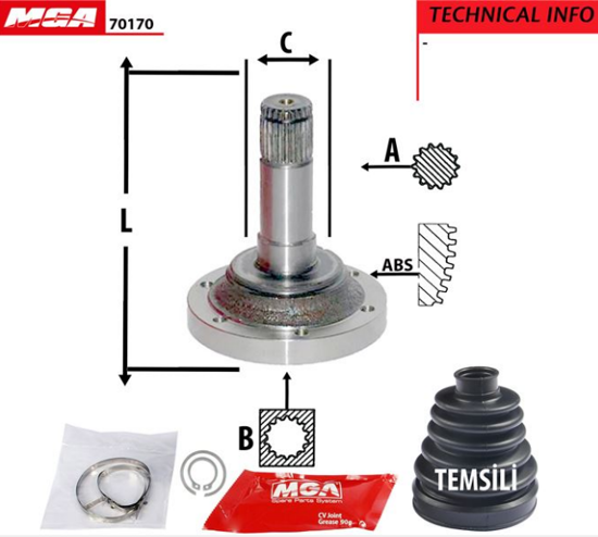 Aks Kafası İç  Sol (Fiat Albea -06) resmi