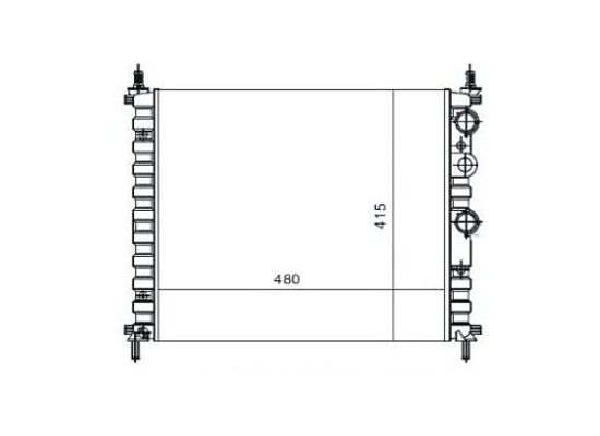 Su Radyatoru Fiat:Bravo-Brava-Marea 1.4 1 6 Ac 97-00 480x415x23 resmi