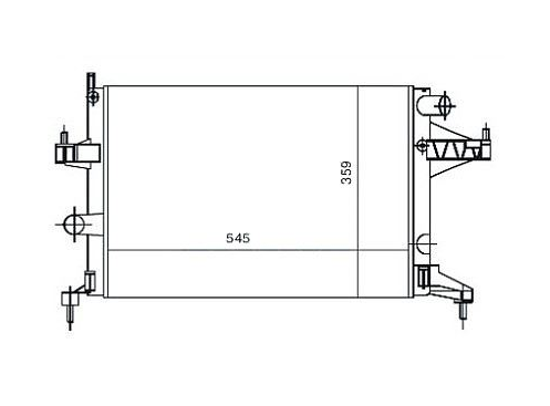 Su Radyatoru Opel:Corsa C Combo C 1.4 16 01--545x359x23 resmi