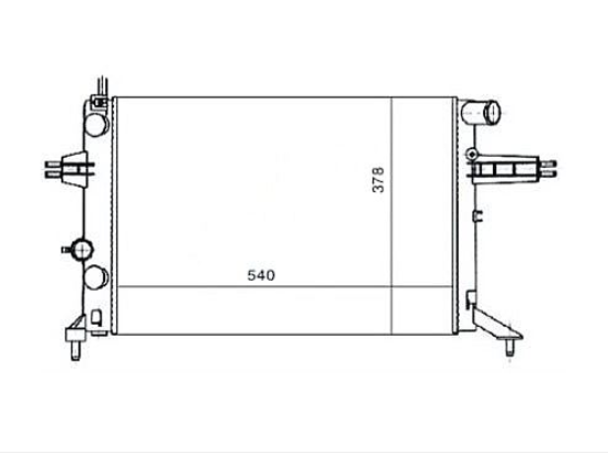 Su Radyatoru Opel:Astra G Nac 1.4 1.6 1.8 98--540x378x23 resmi